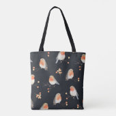 Robinen, Rowan Beeren, winterfarbenes Muster. Tasche (Rückseite)