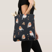 Robinen, Rowan Beeren, winterfarbenes Muster. Tasche (Von Nahem)