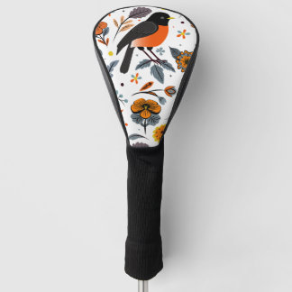 Robinen und Blume Golf Headcover
