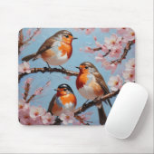 Robinen und Kirschblüten Mousepad (Mit Mouse)