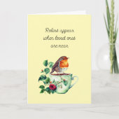 Robins Appear Sympathy Card Karte (Vorderseite)