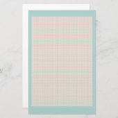 Robins blaues und rosa Gitterbriefpapier Eies Briefpapier (Vorne/Hinten)