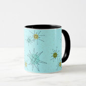 Robin's Egg Blue Atomic Sternexplosion Tasse (VorderseiteRechts)