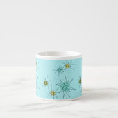 Robin's Egg Blue Atomic Sternexplosionen Espresso Espressotasse (Vorderseite)