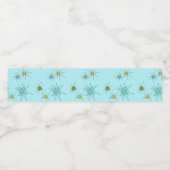 Robin's Egg Blue Atomic Sternexplosionen Flasche E Wasserflaschenetikett (Einzelnes Label)