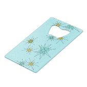 Robin's Egg Blue Atomic Sternexplosionen Flaschenö Geldbeutel Flaschenöffner (Rückseite Schrägansicht)