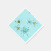 Robin's Egg Blue Atomic Sternexplosionen Paper Nap Serviette (Ecke)