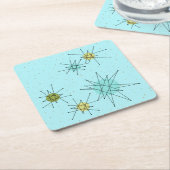 Robin's Egg Blue Atomic Sternexplosionen Paper Unt Rechteckiger Pappuntersetzer (angewinkelt)