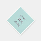 Robins Egg Blue Birthday Party Minimalistisch Pape Serviette (Ecke)