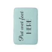 Robins Egg Blue & Black Funny Plush Bath Mat Badematte (Vorderseite Vertikal)