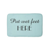 Robins Egg Blue & Black Funny Plush Bath Mat Badematte (Vorderseite)