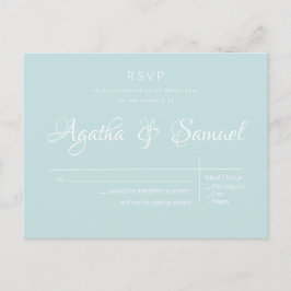 Robins Egg Blue Classic Wedding Einladung UAWG Postkarte