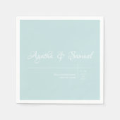 Robin's Egg Blue Classic Wedding Reception Napkins Serviette (Vorderseite)