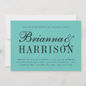 Robin's Egg Blue Couples Names Polterabend Einladung (Vorderseite)