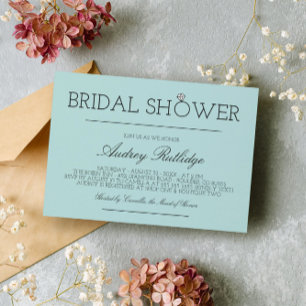 Robin's Egg Blue - Diamantring - Brautparty Einladung