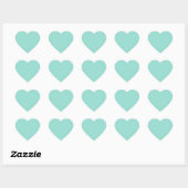 Robin's Egg Blue Herz-Aufkleber (Blatt)