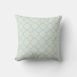 Robin's Egg Blue Ironstone White Throw Kissen