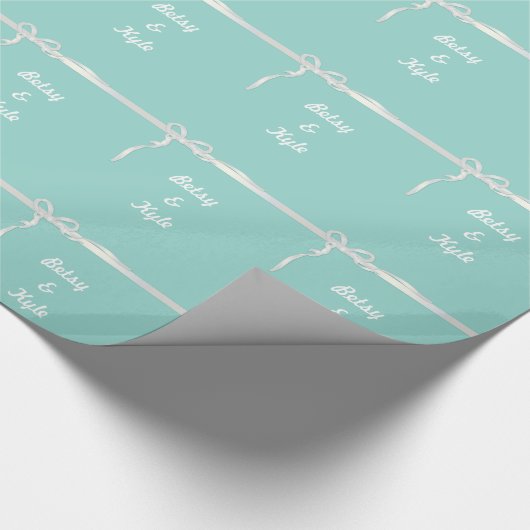 Robin's Egg Blue Jewelry Box Geschenkpapier (Ecke)