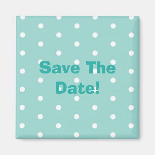 Robin's Egg Blue Jewelry Box mit Polka Dots Magnet