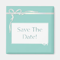 Robin's Egg Blue Jewelry Box mit weißem Band