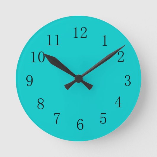 Robins Egg Blue Kitchen Wall Clock Runde Wanduhr (Vorderseite)