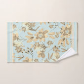 Robins Egg Blue mit braunen Tönen von Florals Badhandtuch Set (Handtuch)