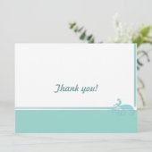 Robin's Egg Blue mit Lilie Einladung (Stehend Vorderseite)