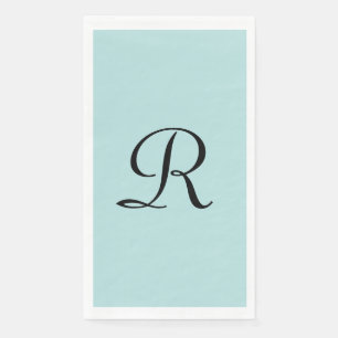 Robin's Egg Blue Mit Monogramm Paper Handtuch Serviette