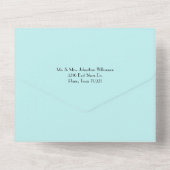Robins Egg Blue Paris Hochzeit All In One Einladung (Rückseite)