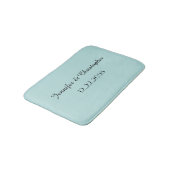 Robins Egg Blue Personalisiert Plush Bath Mat Badematte (Schrägansicht)