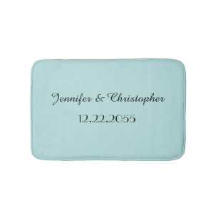 Robins Egg Blue Personalisiert Plush Bath Mat Badematte