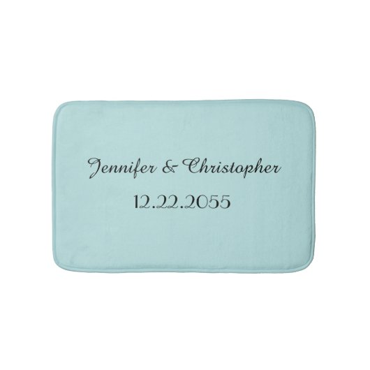 Robins Egg Blue Personalisiert Plush Bath Mat Badematte (Vorderseite)