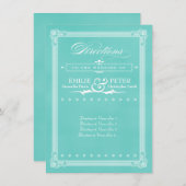 Robin's Egg Blue Poster Style Directions Card Begleitkarte (Vorne/Hinten)