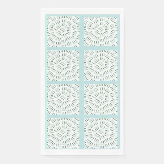 Robin's Egg Blue Topiary Papier Handtücher Serviette (Vorderseite)