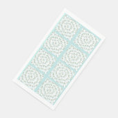 Robin's Egg Blue Topiary Papier Handtücher Serviette (Ecke)
