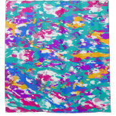 Robin's Egg Blue und Fuchsia Duschvorhang (Vorderseite)