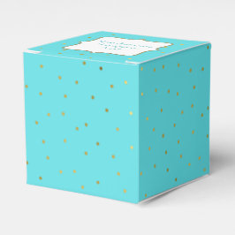 Robins Egg Blue und Gold Polka Dot für Geschenkbox Geschenkschachtel