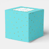 Robins Egg Blue und Gold Polka Dot für Geschenkbox Geschenkschachtel (Rückseite)