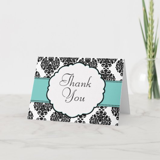 Robin's Egg Blue Wedding Danke Karte (Vorderseite)