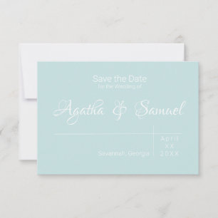 Robin's Egg Blue Wedding Einladung Save the Date