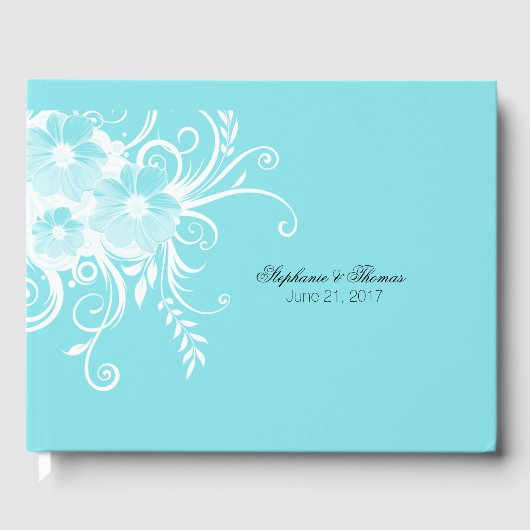 Robins Egg Blue Wedding Guest Book Gästebuch (Vorderseite)