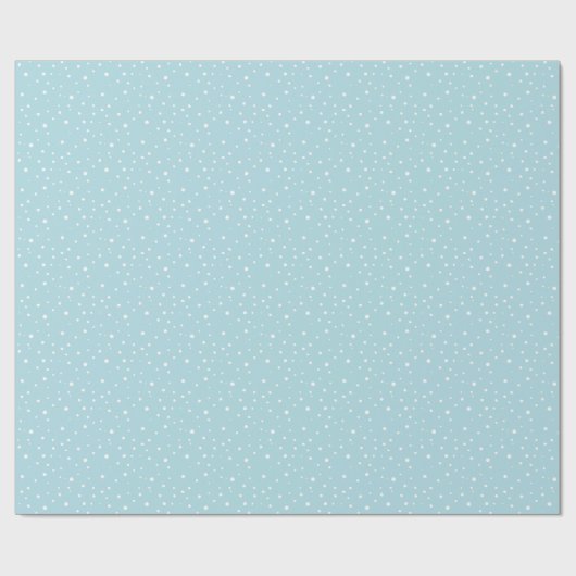 Robins Egg Blue White Falling Snow Holiday Geschenkpapier (Flach)