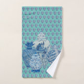 Robin's Egg Blue & White Ginger Jars Badhandtuch Set (Handtuch)