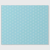 Robins Egg Blue White Small Snowflakes Hand gezoge Geschenkpapier (Flach)