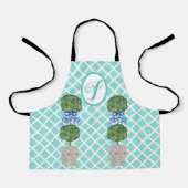 Robin's Egg Chinoiserie Ginger Jar Jars Topiary A Schürze (Vorderseite)