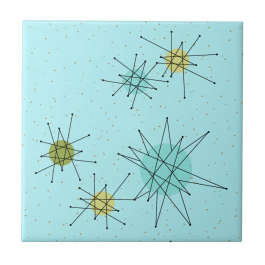 Robins Ei-blaue AtomSternexplosion-Keramik-Fliese Fliese (Vorderseite)