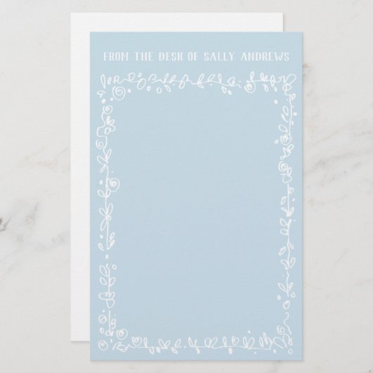 Robins Ei-blauer Schreibtisch des Briefpapiers Briefpapier (Vorne/Hinten)