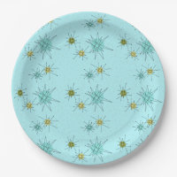 Robin's Ei Blue Atomic Sternexplosion Paper Plate