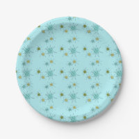 Robin's Ei Blue Atomic Sternexplosion Paper Plate