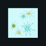 Robin's Ei Blue Atomic Sternexplosionen Canvas Pri Leinwanddruck<br><div class="desc">Das robuste Ei Blue Iconic Atomic Sternexplosion Stretched Canvas Print Muster zeichnet sich durch die ikonischen atomaren Sternexplosionen aus. Das ist richtig! Die alte Schule, robinfarbener Hintergrund mit goldenen Falten ist der perfekte Hintergrund für die lebendigen, türkisfarbenen, beruhigenden Sellerie und die kitschigen Birnen-grünen Kreise. Die Farbflecken sind sporadisch in verschiedenen...</div>